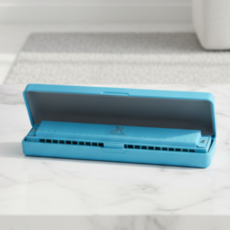 JDR 하모니카 AH-24 하모니카 복음 트레몰로 컬러, 1개, 블루