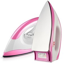 干燙老式電熨斗 手工干式熨斗 家用熨衣服燙斗, 粉色不銹鋼底板