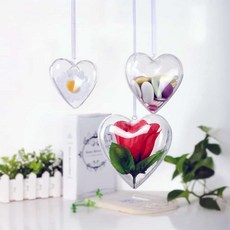 하트형 캡슐 12cm 장식 아크릴 모빌 여름 플라스틱 파티, 투명하트공-12cm