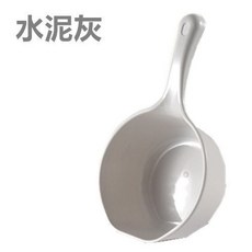居家水勺廚房瓢水 家用水瓢多用創意水勺子 塑料舀水兒童沐浴瓢水舀, 大號-水泥灰（1個裝）, 1個