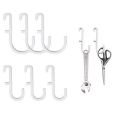 Chris.W 8팩 페그보드 후크 키트 페그 후크 모음 키 주얼리 식기 걸이 오거나이저 부착 및 이동이 쉬움 - IKEA Skadis 페그보드와 호환(S 3개 + M 5개), 페그보드 후크 8개