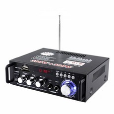 호환 디지털 하이파이 사운드 스테레오 오디오 앰프 BT-298A 블루투스 호환 5.0 12V 220V 2CH LCD 디스플레, Black EU PLUG, 1개, 01 Black EU PLUG