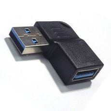 90도 직각 USB3.0 여성용에서 USB3.0 남성용 차량 충전 USB3.0 컨버터 노트북 휴대폰 태블릿과 호환 가능, Black, Style R