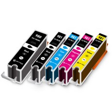 잉크다파라 캐논 호환잉크 PGI-980 CLI-981 XL 세트, 1세트, 대용량/5색(포토블루X)