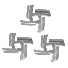 3pcs/set mincer 나이프 크로스 블레이드 스테인리스 스틸 안티 녹 4 블레이드 스퀘어 홀 고기 분쇄기 부품 액세서리, 1개