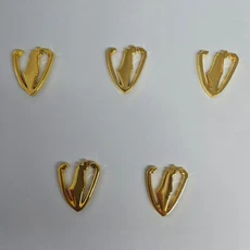 메두자 금속 금색 작은 디자인 이스라엘 유대교용 히브리어 글자 신, 09 E 5pcs a set gold