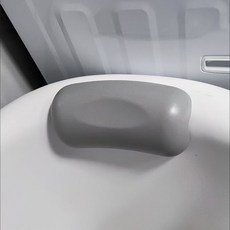 욕조베개 방수 스파 목욕 쿠션 머리받침대 미끄럼방지 흡입컵 부드러운 등받이 패드, 그레이, 1개