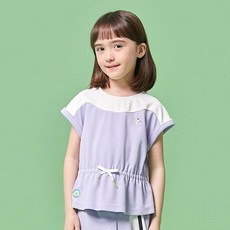 헤지스 키즈 헤지스키즈 에슬레틱 여아 민소매 반팔 티셔츠 HTM73TR57G VI