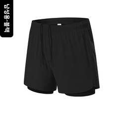 남성용 스포츠 반바지 여름용 이중 안감 농구 트레이닝 피트니스 바지 루즈핏 통기성 러닝 속건 반바지 여성용