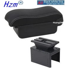 범용 자동차 팔걸이 상자 모델 액세서리 보관 개조 부품 증가 피로 완화, 06 A3 white line No USB