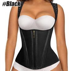 여성용 허리 트레이너 코르셋 쉐이프웨어 지퍼형 조절 탱크탑 가능한 스트랩