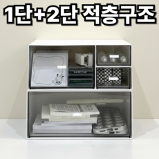 블링앤코 미니서랍 다용도 미니수납함 데스크 정리함, 1개, 화이트