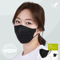 내추럴키스 순수아띠 KF80 숨쉬기편한 새부리형 마스크, 10개입, 10세트, [KF80] 대형, 블랙
