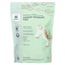 Grab Green 신생아 세탁세제 캡슐 카밍 카모마일 30회분 0~4개월 아기용 천연세제 에센셜오일 함유 (미국산), 무향 1개입