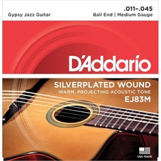 D'addario EJ83M 11-45 吉普賽爵士吉他專用弦, 1個