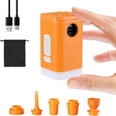 펠러 미니 공기 펌프 휴대용 5KPA 초강력 매트리스 2400mAh 충전식 6개의 범용 노즐 빠른 팽창풀 플로트용공기 침대용진공 백