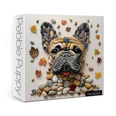 해외 BBOLDIN 성인용 강아지 독특한 퍼즐 1000피스 아트 직소 가을 락 스톤 미국매장정품+ 1729075, Pebble Puppy.