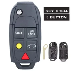KEYDIY LQNP2T-APU 315MHz ID48 칩 Fob 5 버튼 리모트 키 키리스 (볼보 XC70 S60 S70 S80 V70 2004 2007-2, 03 1PC KEY, 01 Only Key Shell