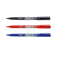 Pentel NMS50 環保油性筆 細字, 1個, 紅