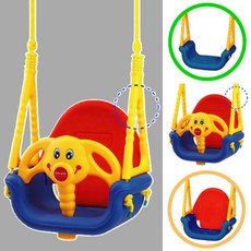 쿠쿠토이즈 점보그네 실내 안전그네 3단계변신 문틀고정 스윙놀이 의자 아기 유아 (봉포함)