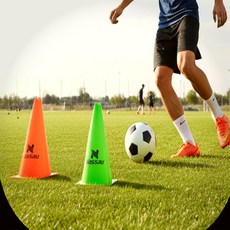 한스밀 유소년 축구 드리블 연습 인라인 스케이트 꼬깔 낫소라바콘, 그린