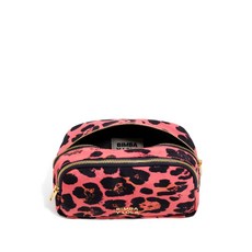 빔바이롤라 레오파드 프린트 더블 지퍼 메이크업 파우치