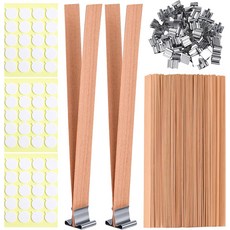 양초 제작을 위한 오베코 프리 왁스 코튼 캔들 심지 6인치 80Pcs 천연 코어, wood-120pcs