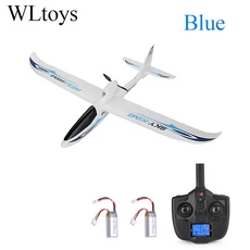 WLtoys F959s RC 비행기 3CH 2.4G 6 축 자이로 스코프 200 미터 거리 고정 날개 항공기 장난감 선물, 01 Blue 2 Battery