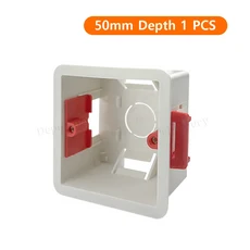 유형 86 벽 스위치 소켓 정션 박스 접합 카세트 PVC 숨겨진 하단 상자 와이어 범용 흰색 전기, 01 0V, 11 50mm Depth 1PCS