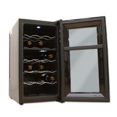 47L LED 아이리스 오야마 와인 셀러 18개 수납 8~18℃ 펠티어식 상단 하단 온도