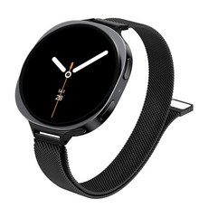 갤럭시워치8 호환 슬림 메탈 밀레니즈 마그네틱 스트랩40mm/44mm/클래식 46mm, 블랙