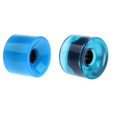 shangren 2x 크루저 스케이트보드 휠 교체 야외 롱보드 스트리트 라이딩, PU, 블루, 1개