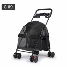 GVBB寵物推車 狗狗推車 貓咪推車 寵物外出推車 輕便可折疊離籠, 1個, G09黑色