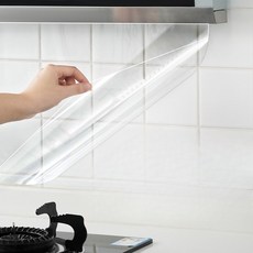 주방 벽 오염방지 투명 시트지 가스렌지 기름 튐 방지 투명 타일 필름, 1개