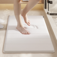 처리스홈 빨아쓰는 메모리폼 발매트 미끄럼방지 물흡수, 크림