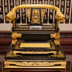 弘喧 仿黑檀入檜木神明椅, 1個, 雙色, 一尺六拖兩尺二