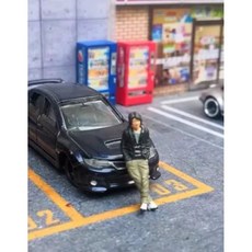 Race Medal 1:64 人偶模型 - 修理改裝廠場景 抽菸男 歌手 背包客 胖老闆 - 共15款, R款 韓 現貨, 1個