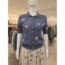 비꼴리끄 스탠 카라 자수 가디건 B262KC3040_s 656521