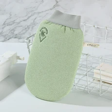 각질 제거 목욕 장갑 바디 스크럽 SPA 샤워 미트 스폰지 마사지 타월 욕실용품, 01 green, 1개