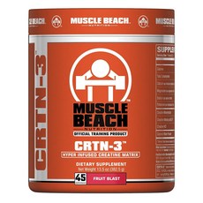 MUSCLE BEACH CRTN-3高強度肌酸基質粉 Fruit Blast, 382.5g, 1罐