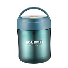 約翰家庭百貨 304不鏽鋼湯罐 500ml 附湯勺 便攜保溫罐, 1個, 摩登藍, 摩登藍