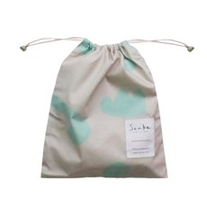 소아베 펀앤아트 코튼 방수 조리개 파우치 복주머니 스트링 파우치, 1개, 펀 민트베이지