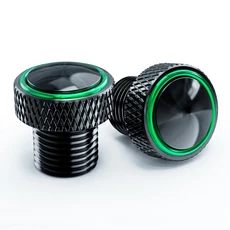 자토바이 호환 스즈키 GSR 750 600 전년식 오토바이 M10*1.25 CNC 알루미늄 나사 볼트 미러 홀 플러그 캡, 11 Green-No logo