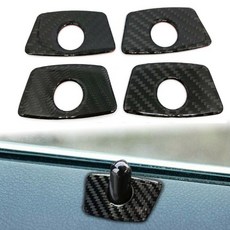 亮光3D真碳纖維 門鎖銷框架 卡夢貼片 適用於 06-12 E90 E91 E92 E93, 1個