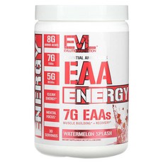 EVLution Nutrition EAA 에너지 워터멜론 스플래시 315g(11.1oz) EVL-02948, 1개, 315g