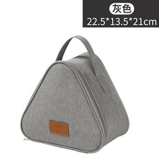 三角保溫袋 飯糰保溫袋 便當保溫袋 鋁箔保溫袋 手拎保溫袋 便攜保溫袋, 1個, 【大號】灰色, 灰色
