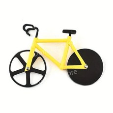 커터 반달 롤러 나이프 컷팅기 귀여운 주방용품 피자도우 컷팅, 엘로우