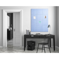 홈앤힐링 벽 방음재 흡음재 접착식 실내용 10T, 12개, 라이트블루