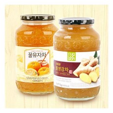 을마시다 꿀유자차1kg플러스꿀생강차1kg, 1kg, 1개, 상세설명 참조