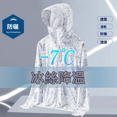 防曬衣男士夏季薄款速乾透氣防紫外線防曬服男釣魚服印花外套
